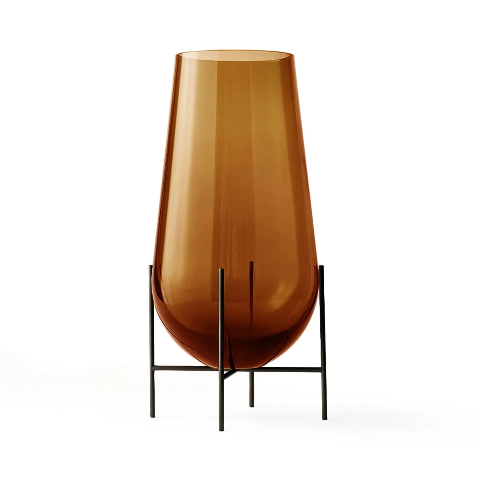 Audo Copenhagen chasse vase small, bronzed brass/amber
