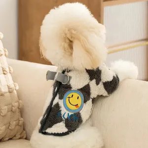 Checkered Fleece Coat for Small and Medium Dogs