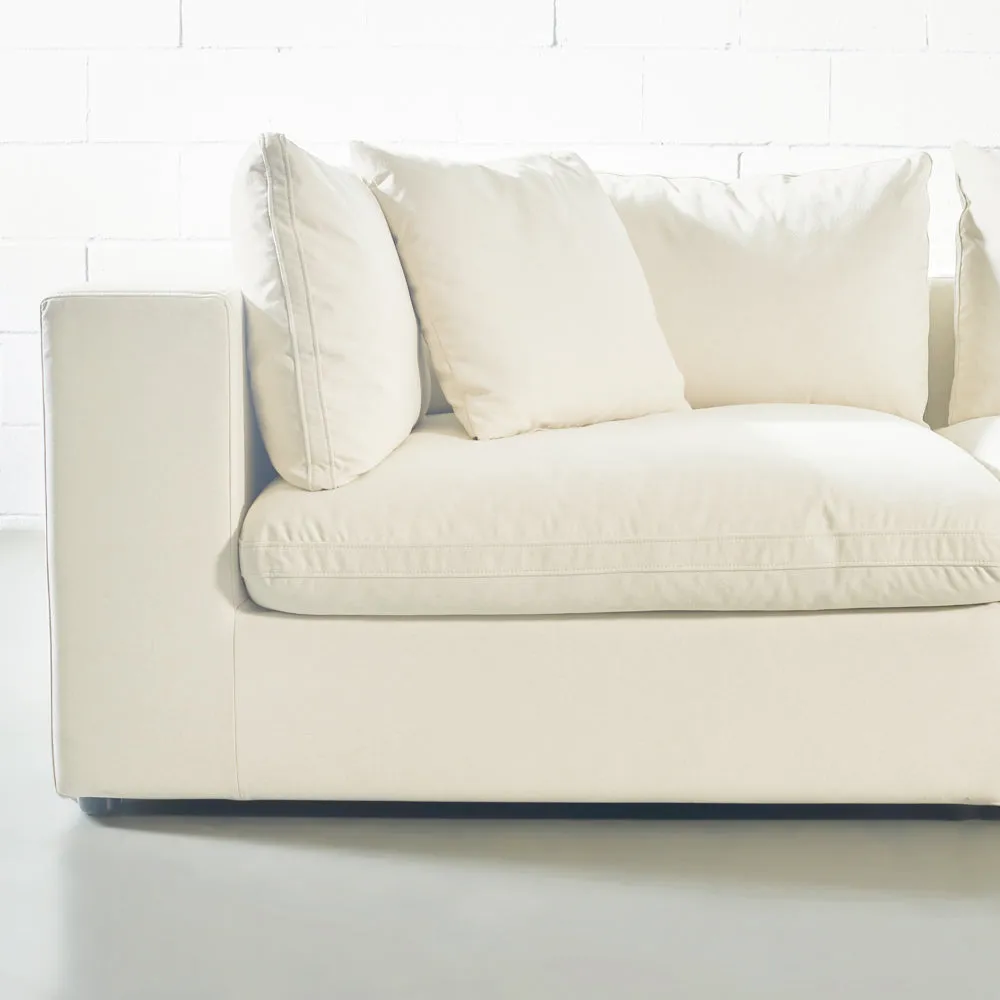 COSMIC - Cream Modular Loveseat (2 piece)