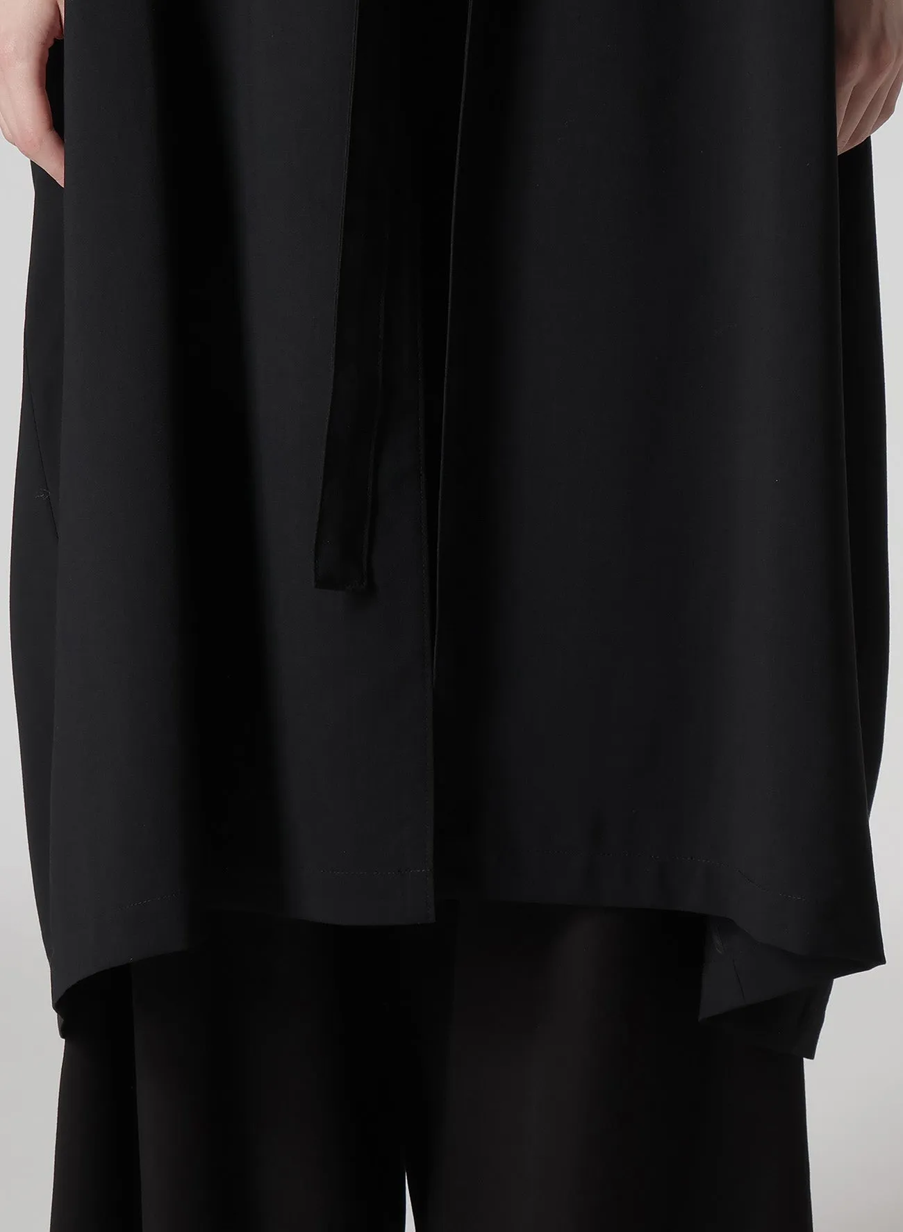 HARD-TWISTED LAWN KIMONO COAT