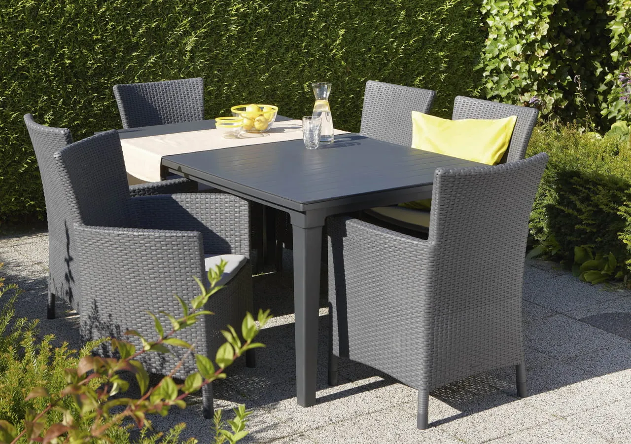 Keter Futura Miami Dining Set - Graphite