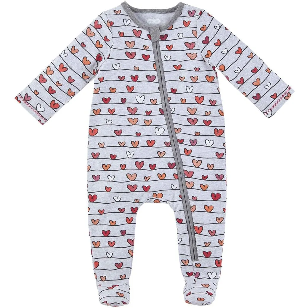 Mud Pie Heart Gray Sleeper