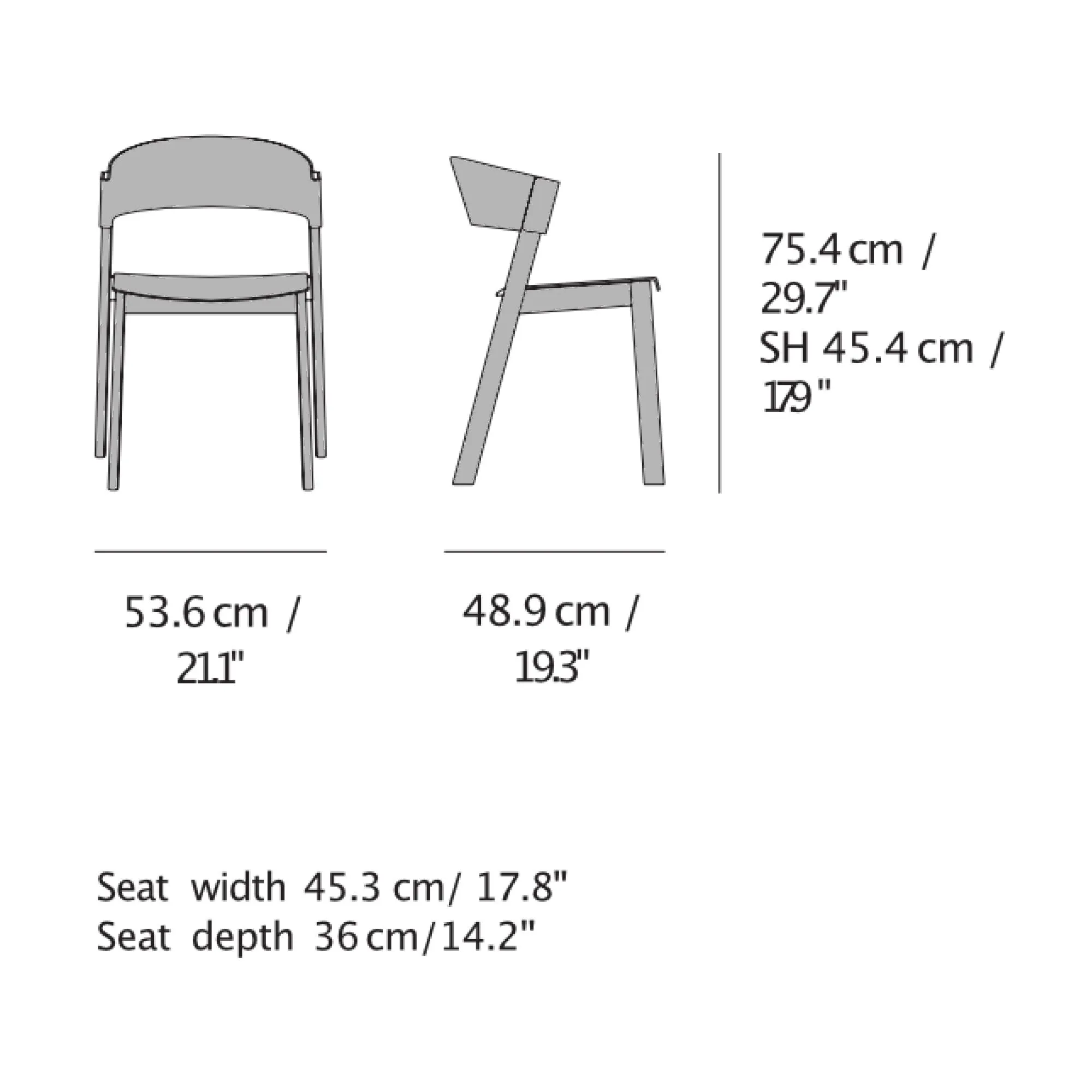 Muuto Cover Side Chair, grey