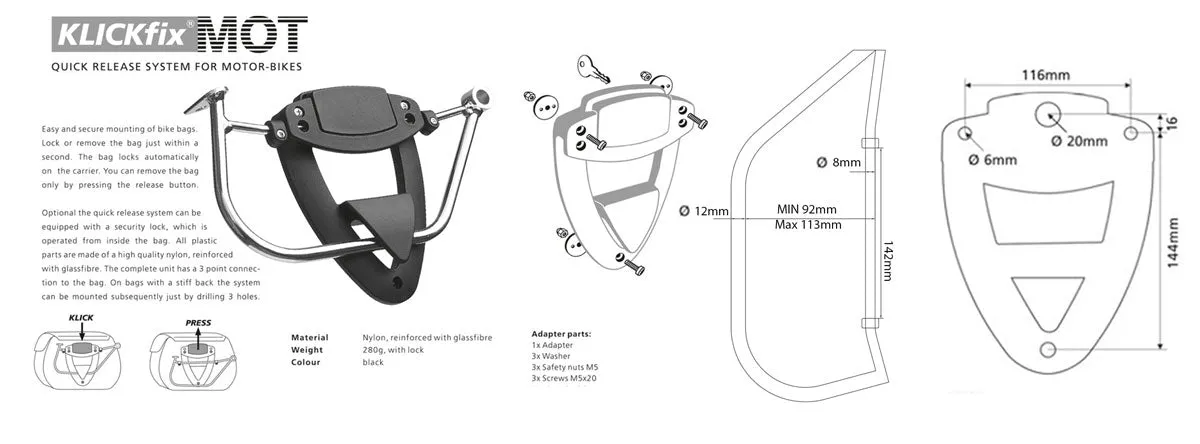 UNIT Garage Klickfix Bracket DIY Kit