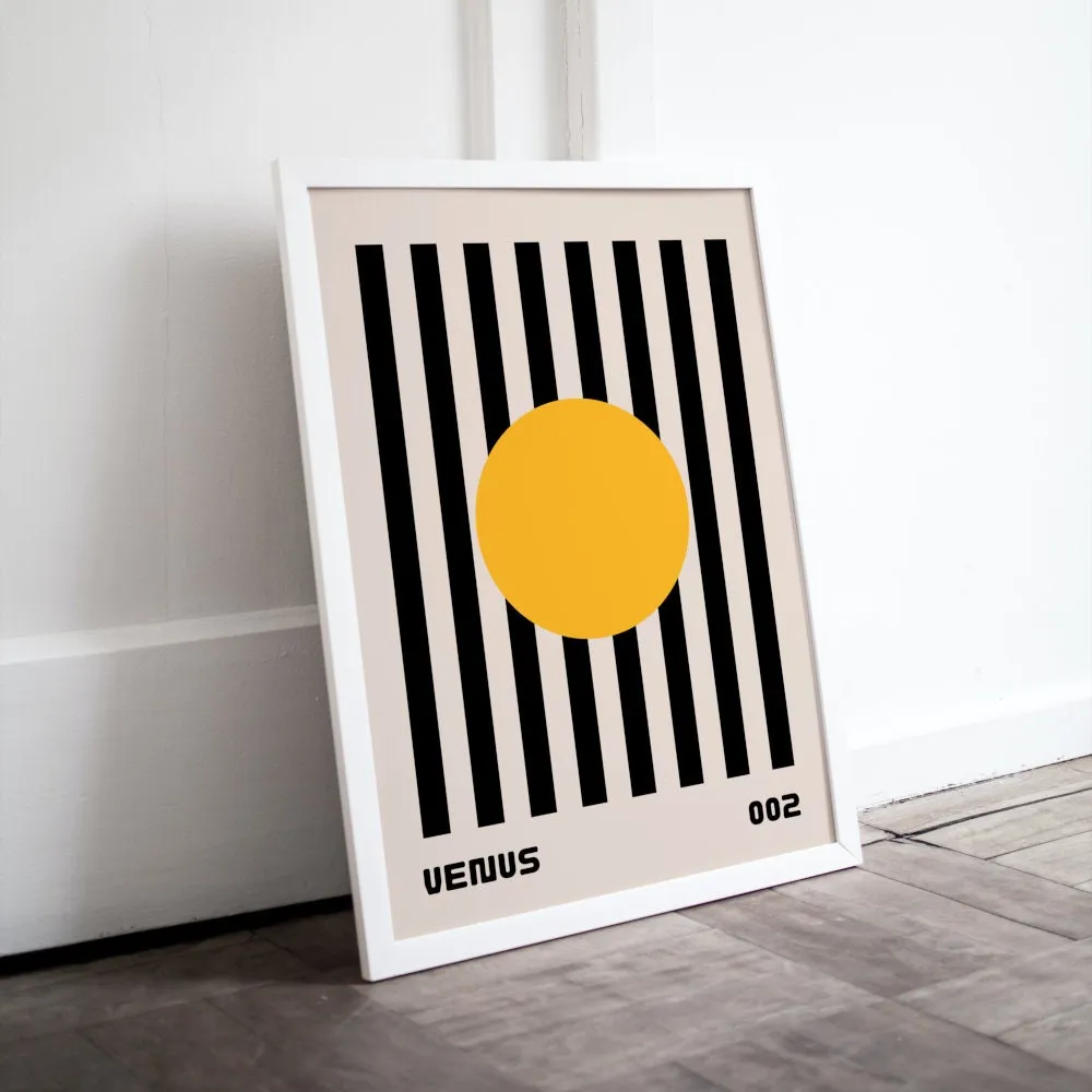 Venus Poster INSTANT DOWNLOAD Art Print, Solar System Poster, Indie Room Décor, Astronomy Poster, Science Wall Art, Space Poster, Bauhaus Minimal